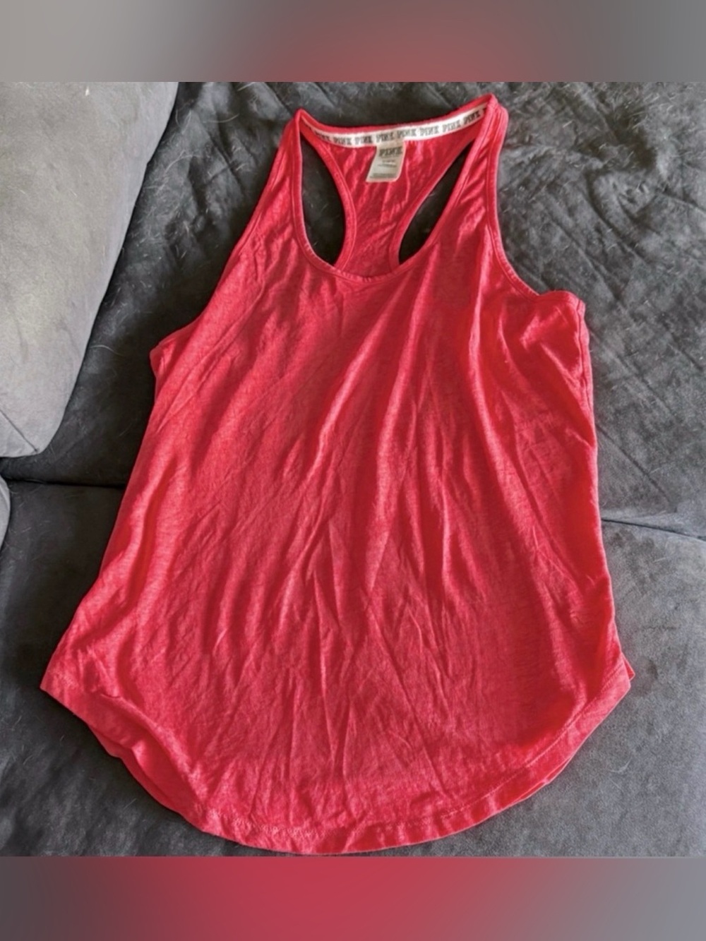 Victoria's Secret PINK Racerback Pink Tank Top Size Medium
